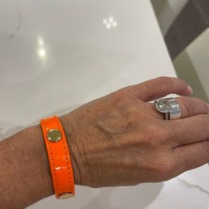 Rebecca Minkoff Bright Orange Snap Bracelet